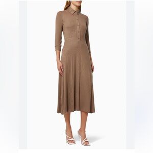 Brown ribbed dress